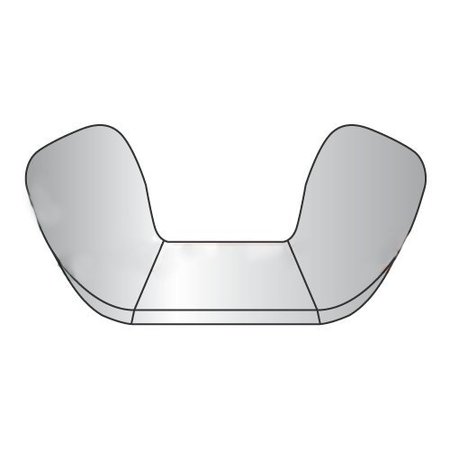 Wing Nut, 1/4""-20, Stainless Steel, 0.57 in Ht, 1-1/10 in Max Wing Span, 500 PK -  NEWPORT FASTENERS, 307331